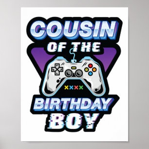 お誕生日おめでとう!ビデオゲーム好きの従兄弟ギフト ポスター