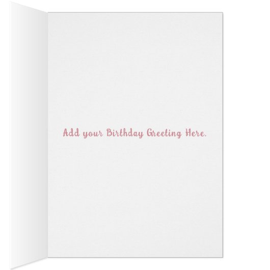 お誕生日おめでとう ピンクと白のエレガントなケーキ (内側 (右))