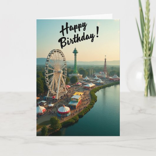 お誕生日おめでとう フェリスの輪のカード カード (正面)