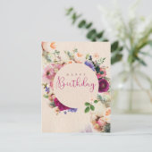 お誕生日おめでとう フルール ポストカード (スタンド正面)