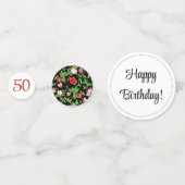 お誕生日おめでとう フローラル 50歳 コンフェッティ (正面)