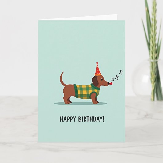 お誕生日おめでとう ブレイド柄の犬のカード カード (正面)