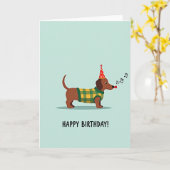 お誕生日おめでとう ブレイド柄の犬のカード カード (黄色い花)