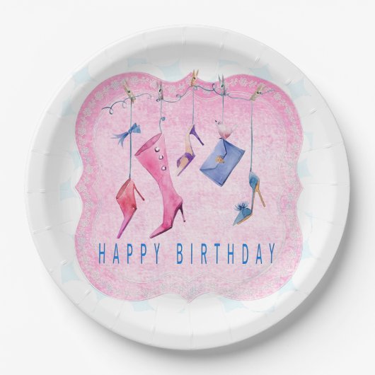 お誕生日おめでとう ペーパープレート (正面)