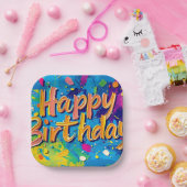 お誕生日おめでとう ペーパープレート (パーティー)