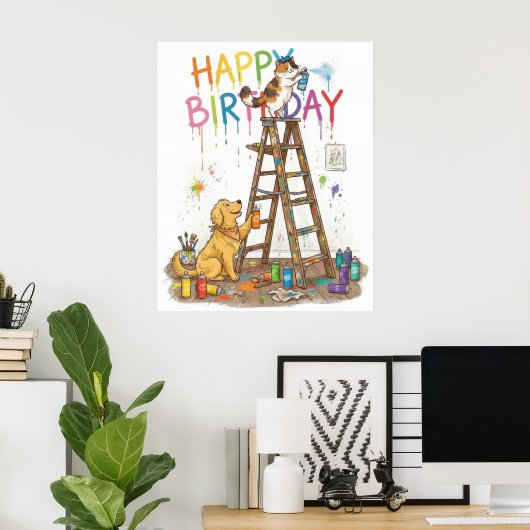 お誕生日おめでとう ポスター (ホームオフィス)