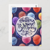 お誕生日おめでとう ポストカード (正面/裏面)