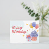 お誕生日おめでとう ポストカード (スタンド正面)