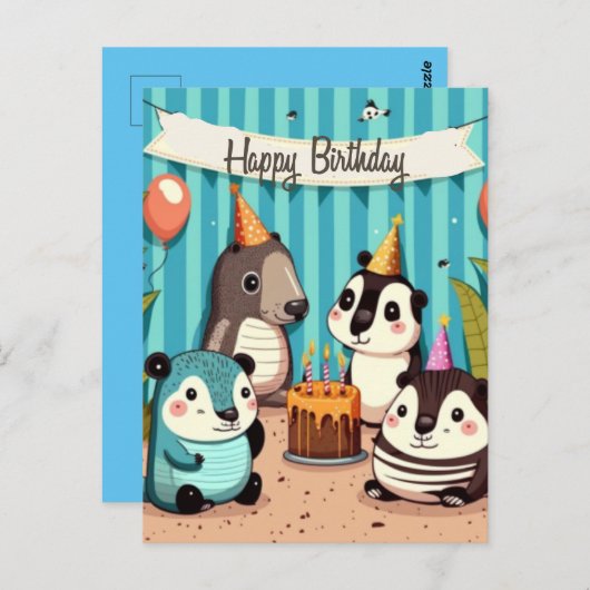 お誕生日おめでとう ポストカード (正面/裏面)