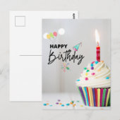 お誕生日おめでとう ポストカード (正面/裏面)