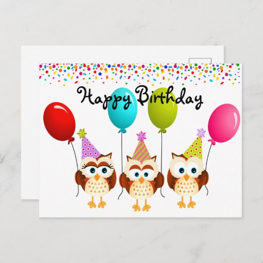 お誕生日おめでとう ポストカード (正面/裏面)