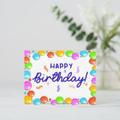 お誕生日おめでとう ポストカード (スタンド正面)