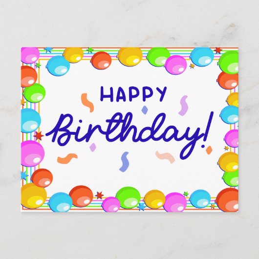 お誕生日おめでとう ポストカード (正面)