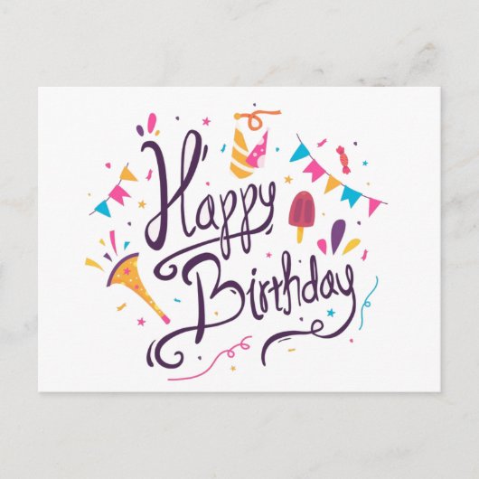 お誕生日おめでとう ポストカード (正面)