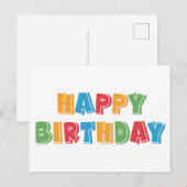 お誕生日おめでとう ポストカード (正面/裏面)