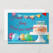 お誕生日おめでとう ポストカード (正面/裏面)