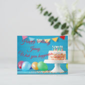 お誕生日おめでとう ポストカード (スタンド正面)