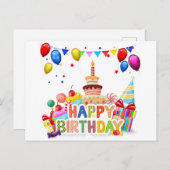 お誕生日おめでとう ポストカード (正面/裏面)