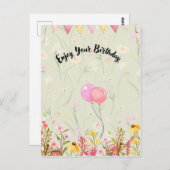 お誕生日おめでとう ポストカード (正面/裏面)