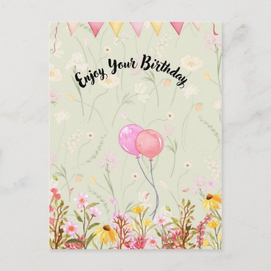 お誕生日おめでとう ポストカード (正面)