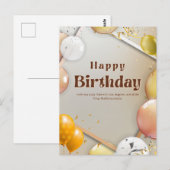 お誕生日おめでとう ポストカード (正面/裏面)