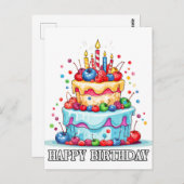 お誕生日おめでとう ポストカード (正面/裏面)