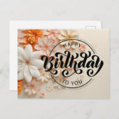 お誕生日おめでとう ポストカード (正面/裏面)