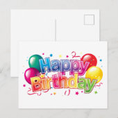 お誕生日おめでとう ポストカード (正面/裏面)