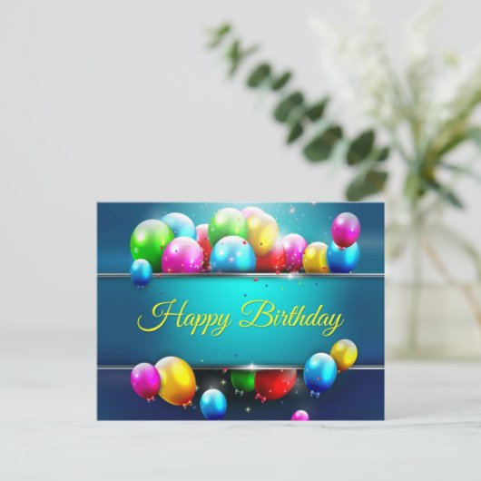 お誕生日おめでとう ポストカード (スタンド正面)