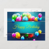 お誕生日おめでとう ポストカード (正面/裏面)