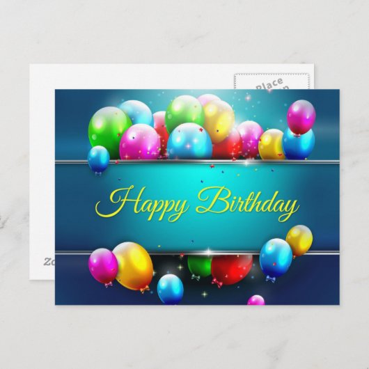 お誕生日おめでとう ポストカード (正面/裏面)