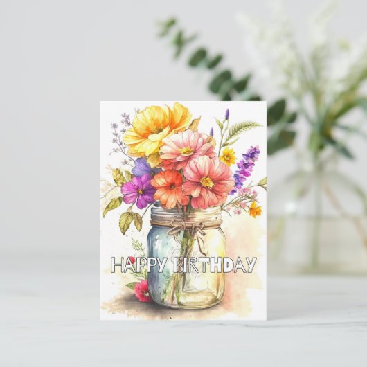 お誕生日おめでとう ポストカード (スタンド正面)