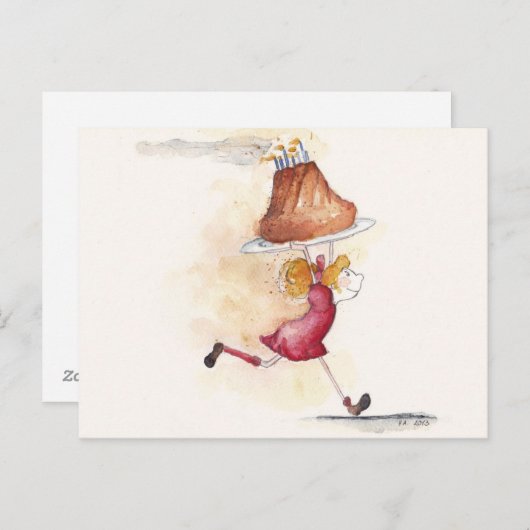 お誕生日おめでとう ポストカード (正面/裏面)