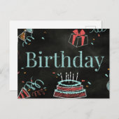 お誕生日おめでとう ポストカード (正面/裏面)