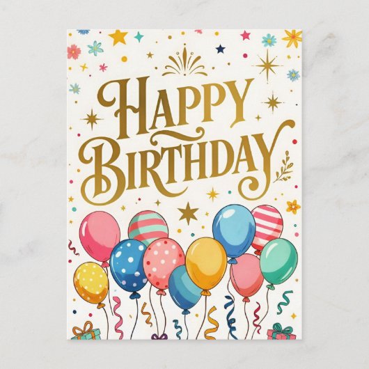 お誕生日おめでとう ポストカード (正面)
