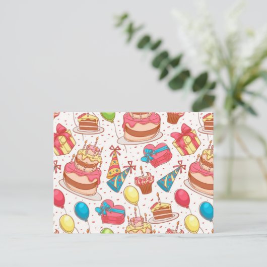 お誕生日おめでとう ポストカード (スタンド正面)