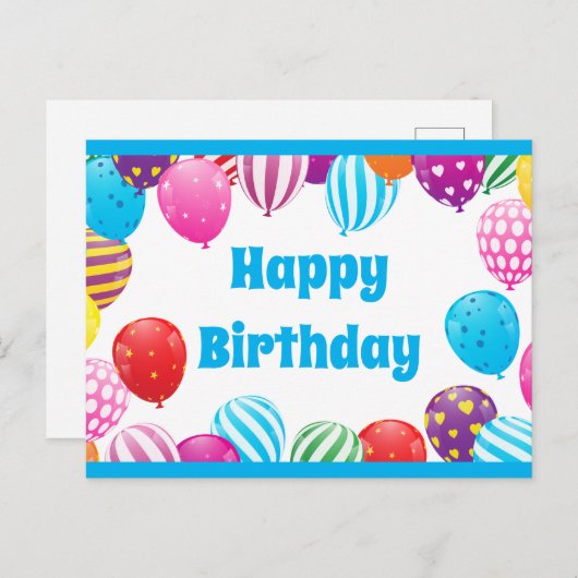 お誕生日おめでとう ポストカード (正面/裏面)