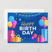 お誕生日おめでとう ポストカード (正面/裏面)