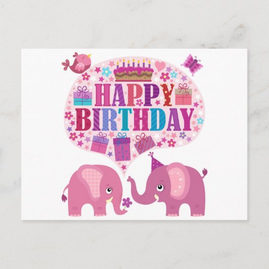 お誕生日おめでとう ポストカード (正面)