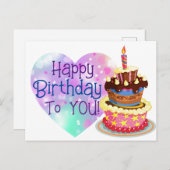 お誕生日おめでとう ポストカード (正面/裏面)