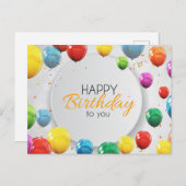 お誕生日おめでとう ポストカード (正面/裏面)