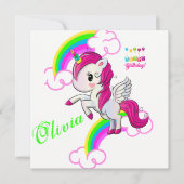 お誕生日おめでとう! ポニーからのカード招待 招待状 (正面)