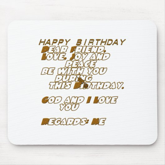 お誕生日おめでとう マウスパッド (正面)