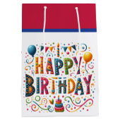 お誕生日おめでとう ミディアムペーパーバッグ (裏面)