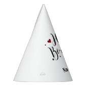 お誕生日おめでとう ミニマリスト タイポグラフィー カリグラフィー パーティーハット (左)