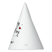 お誕生日おめでとう ミニマリスト タイポグラフィー カリグラフィー パーティーハット (右)