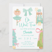 お誕生日おめでとう！ミントナッツクラッカー　ホワイトデー 招待状 (正面)