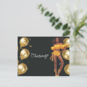 お誕生日おめでとう！メラニンシスタ ブラッククイーン ポストカード (スタンド正面)