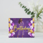 お誕生日おめでとう!メラニンシスタ・ブラッククイーン ポストカード (スタンド正面)