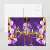 お誕生日おめでとう!メラニンシスタ 黒い女王様 シーズンポストカード (正面/裏面)